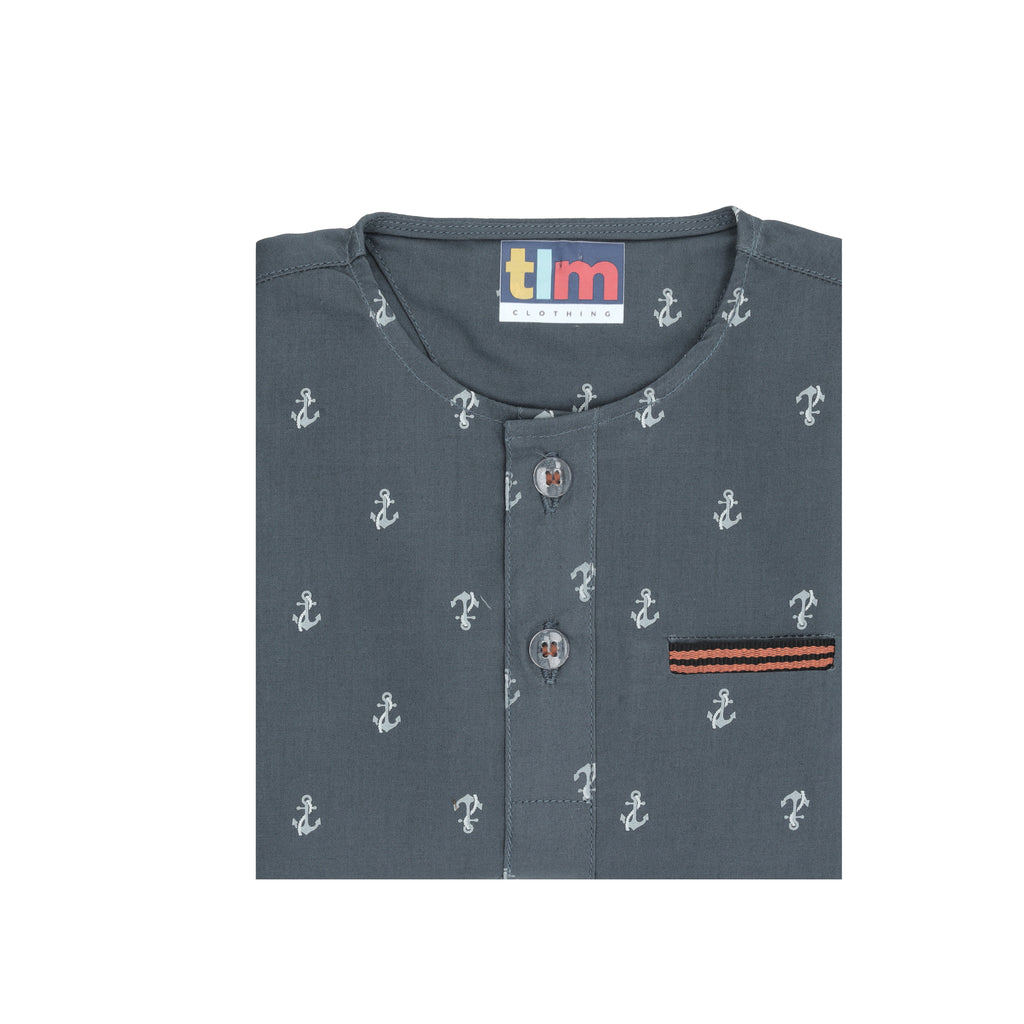 Grey Anchor Kurta